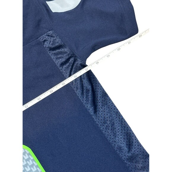 NFL Youth Navy Team Football Jersey Seattle Seahawks Wilson #3 Medium 10/12 - Picture 7 of 8
